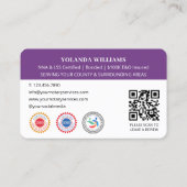 Visite Carte de remerciement de notaire public avec code (Dos)