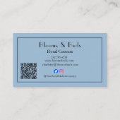 Visite Carte de remerciement d'insertion à code QR floral (Dos)
