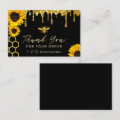 Visite carte de remerciement logo abeille (Devant / Derrière)