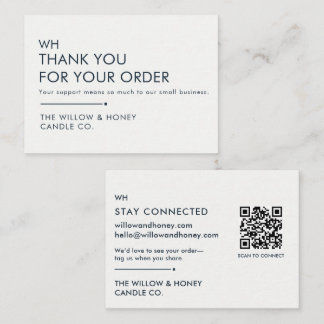 Visite Carte de remerciement minimaliste pour entreprise