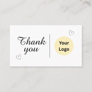 Visite Carte de Remerciement Minimaliste pour Petite Entr