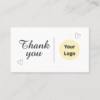 Visite Carte de Remerciement Minimaliste pour Petite Entr