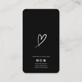 Visite Carte de remerciement noir Code de réduction Exame (Dos)