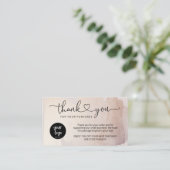 Visite Carte de remerciement pour commande de petite entr (Debout devant)