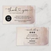 Visite Carte de remerciement pour commande de petite entr (Devant / Derrière)