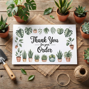 Visite Carte de remerciement pour entreprise de plantes d
