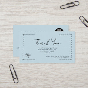 Visite Carte de Remerciement pour Votre Achat Petite Cart