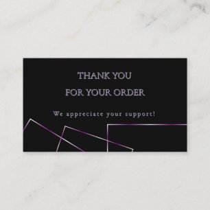 Visite Carte de remerciement pour votre commande Lilac &