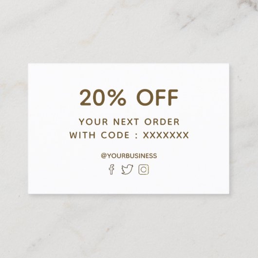 Visite carte de remerciements (Dos)