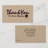 Visite  carte de remerciements (Devant / Derrière)