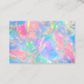 Visite carte de remerciements arrière - plan néon opal (Dos)