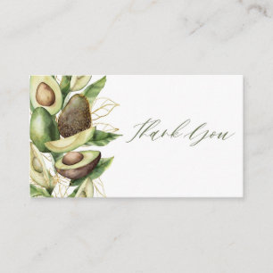 Visite Carte de remerciements Baby shower Avocado