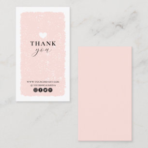 Visite Carte de remerciements Coeur rose