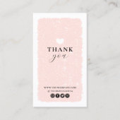 Visite Carte de remerciements Coeur rose (Devant)