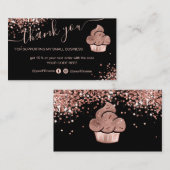 Visite Carte de remerciements Cupcake Bakery Chef pâtissi (Devant / Derrière)