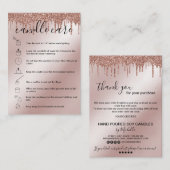 Visite Carte de remerciements de la carte d'entretien des (Devant / Derrière)