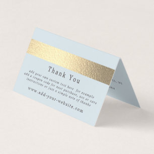 Visite Carte de remerciements de logo minimaliste Gold Fo