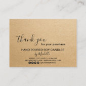 Visite Carte de remerciements de soins aux bougies Ajoute (Dos)