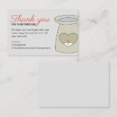 Visite carte de remerciements d'insertion de produit/tail (Devant / Derrière)