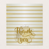 Visite Carte de remerciements dorée moderne (Extérieur déplié)