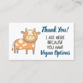 Visite Carte de remerciements du restaurant de proximité  (Devant)