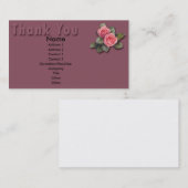 Visite Carte de remerciements floral (Devant / Derrière)