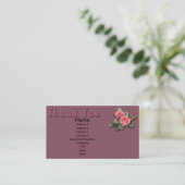 Visite Carte de remerciements floral (Debout devant)