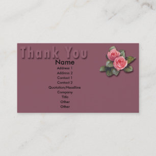 Visite Carte de remerciements floral