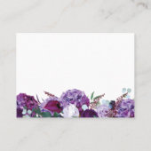 Visite Carte de remerciements Floral violet moderne (Dos)