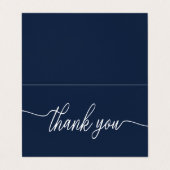 Visite Carte de remerciements Mariage photo de script sim (Extérieur déplié)