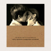 Visite Carte de remerciements Mariage photo de script sim (Intérieur déplié)