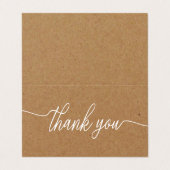 Visite Carte de remerciements Mariage photo de script sim (Extérieur déplié)