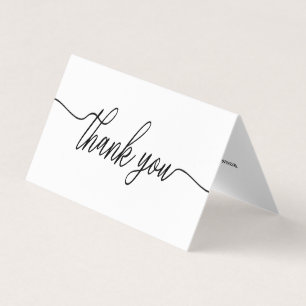 Visite Carte de remerciements Mariage photo de script sim
