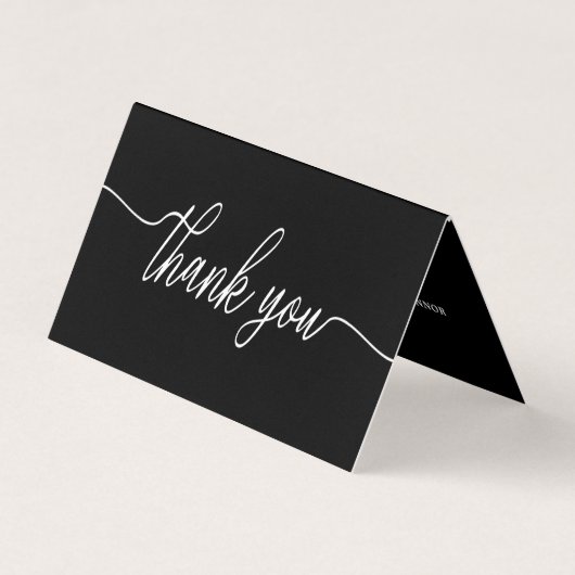 Visite Carte de remerciements Mariage photo de script sim (Devant)