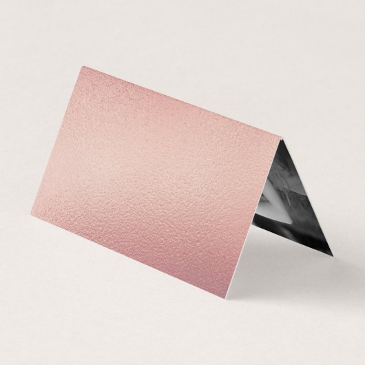 Visite Carte de remerciements Mariage rose de script Gold (Dos)