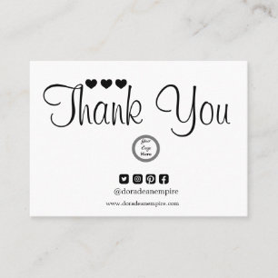 Visite Carte de remerciements minimaliste moderne pour p
