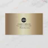 Visite Carte de remerciements noir et or pour l'emballage (Dos)