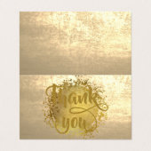 Visite Carte de remerciements Or Elegant (Extérieur déplié)