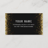 Visite Carte de remerciements or Parties scintillant mode (Dos)