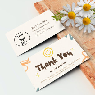 Visite Carte de remerciements personnalisé Business Paste