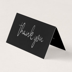 Visite Carte de remerciements photo Mariage de script Sil