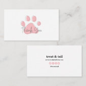 Visite Carte de remerciements pour animaux de compagnie,  (Devant / Derrière)