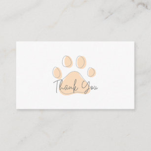 Visite Carte de remerciements pour animaux de compagnie, 