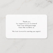 Visite Carte de remerciements professionnelle (Dos)