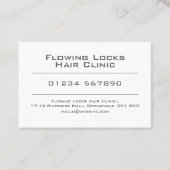 Visite Carte de rendez-vous à la clinique de cheveux (Devant)