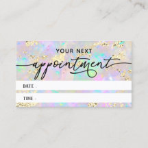carte de rendez-vous à texture d'opale avec faux b