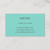 Visite Carte de rendez-vous bleu clair avec empreinte de  (Dos)