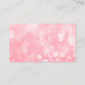 Visite Carte de rendez-vous Bokeh rose (Dos)