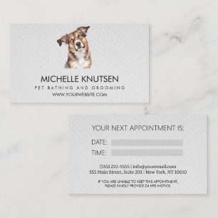 Visite Carte de rendez-vous branchée pour animaux de comp