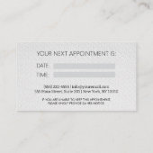 Visite Carte de rendez-vous branchée pour animaux de comp (Dos)